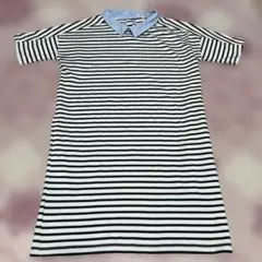 GLOBAL WORK ストライプ 半袖ワンピース M