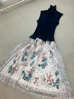 (K08002)ARTICHAUT ワンピース　花柄　 フラワー　ドッキング