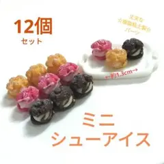 NO.387【新作/樹脂粘土】ミニシューアイス(3種類各4個)12個セット