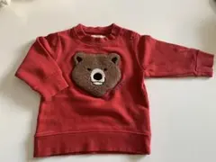 DITTOMARK 赤 クマ刺繍 トレーナー 80サイズ