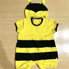 【美品】ロンパース 帽子付き 蜂 80cm