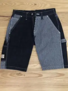 児島ジーンズ ヒッコリー デニム ハーフパンツ