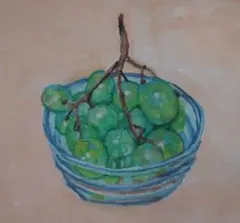 水彩画　ぶどう　A4画用紙
