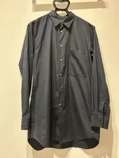 コムデギャルソンオムプリュス　ブラック　シャツ S 長袖　黒　ロングシャツ