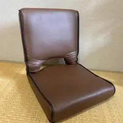 ブラウン合成皮革座椅子