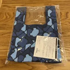 幾何学模様 トートバッグ風 青系