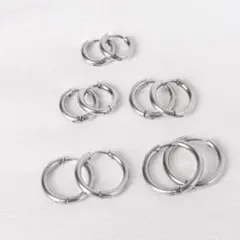 ピアス フープピアス アクセサリー ステンレス 鋼 アクセ シルバー