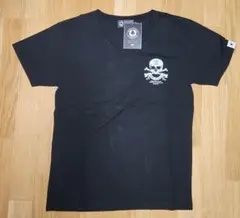 新品 エースカフェ スカル tシャツ クロ Vネックt カフェレーサー バイカー