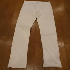 ユニクロ パンツ 赤耳 白 ホワイト