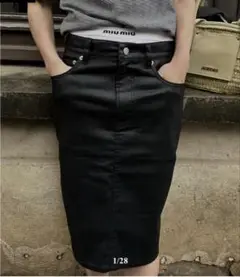 ok.soon×piccadilly コーティングデニムスカート３