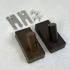 【美品】壁に付けられる家具フック ウォールナット 2個セット