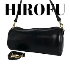 極美品 HIROFU ヒロフ ショルダーバッグ クラッチ 2way ブラック
