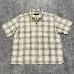 OLD 短丈　ショート丈　チェックシャツ　cityboy 古着　シアサッカー