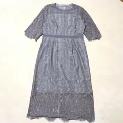 GIRL パネル柄総レースオケージョンワンピース 結婚式 ２次会 ゆったり