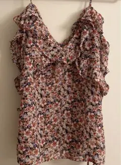 zara ザラ キャミソール 花柄 フリル