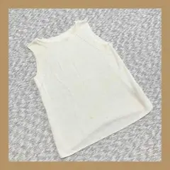 RAGUNAMOON◆ラグナムーン（M)　ノースリーブニット　白　無地