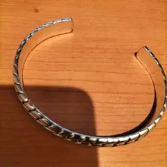 最終お値下げバングル ブレスレット シルバーメタル