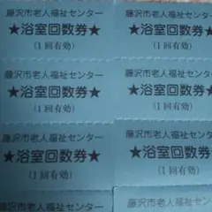 藤沢市老人福祉センター 浴室回数券 44枚 新品