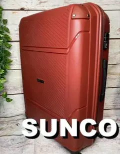 【新品】SUNCO スーツケース レッド TSAロック付 RD02-62