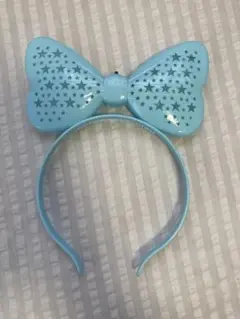 水色リボン型カチューシャ