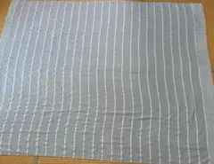 タオルケット　グレー　ボーダー