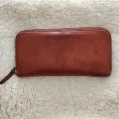 CLEDRAN ブラウンレザー長財布