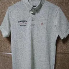 美品Munsingwear 葉柄GOLFポロシャツ Lサイズ