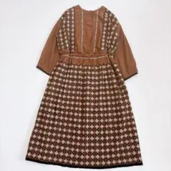 美品☆アンティパスト 22AW エンブロイダリードレス ワンピース