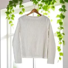 【M】カットソー ランダムプリーツ 長袖 ストレッチ SS1-10