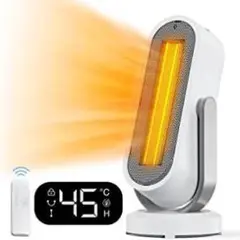 セラミックヒーター 電気ファンヒーター 電気ストーブ 暖房 首振り 1604