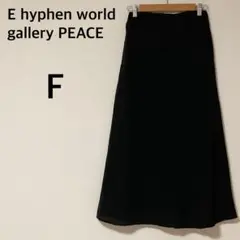 イーハイフンワールドギャラリー フレアスカート 【F】裏地付 後ろゴム ブラック