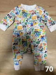 ラステラ　総柄カバーオール　ロンパース 70