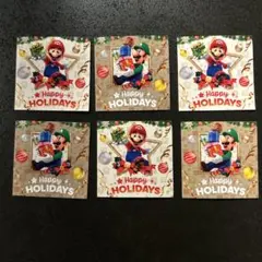 新品　未使用　マリオ　ルイージ　ステッカー　シール　6枚　非売品