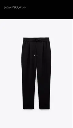 クロップド丈パンツ XS ブラック