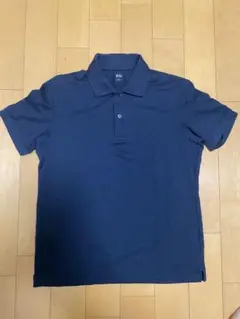 UNIQLO 未使用 紺 無地 ネイビー メンズ 半袖ポロシャツ M