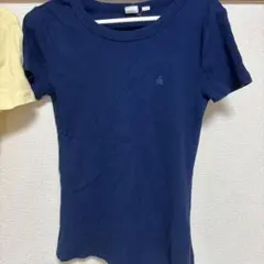 GAP　ブラナンベア リブ編み クルーネック Tシャツ クマ　XS ネイビー