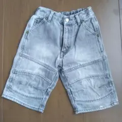 【sasson】キッズ用　ブラックジーンズ　ハーフパンツ　95
