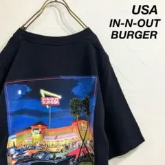 美品 LA IN-OUT- BURGER インアウトバーガー デザイン tシャツ