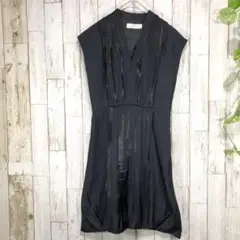 シャコバ【shacoba】M ノースリーブドレス ワンピース ドレス 黒