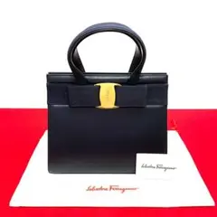 未使用保管品 サルバトーレフェラガモ ヴァラリボン ミニ トート ハンドバッグ