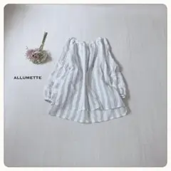 ♢【美品】ALLUMETTE アリュメット スタンドカラー ブラウス レース