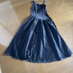 黒ベロア　サテンオーガンジー　ワンショルダーF フリーサイズ