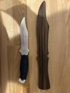 トレーニングナイフ　アルミ　木製（カマゴン）