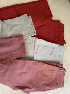 メンズパンツ 赤 グレー Mサイズ
