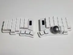 keyball44 完成品 自作キーボード 左右分割 RGB ホワイト