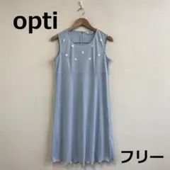 値下　C0728A13【opti】スパンコールノースリーブワンピース