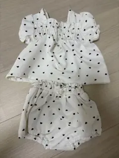 cottoli ハート柄セットアップ 70サイズ