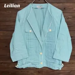 ♦︎【レリアン】Leilian カジュアルジャケット ストライプ ゆったり L
