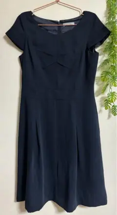 ●11号●ダーマコレクション●ネイビー フレアワンピースドレス●美品●