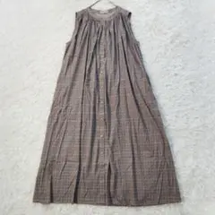 美品❉Samansa Mos2 総柄ギャザーシャツワンピース バンドカラー